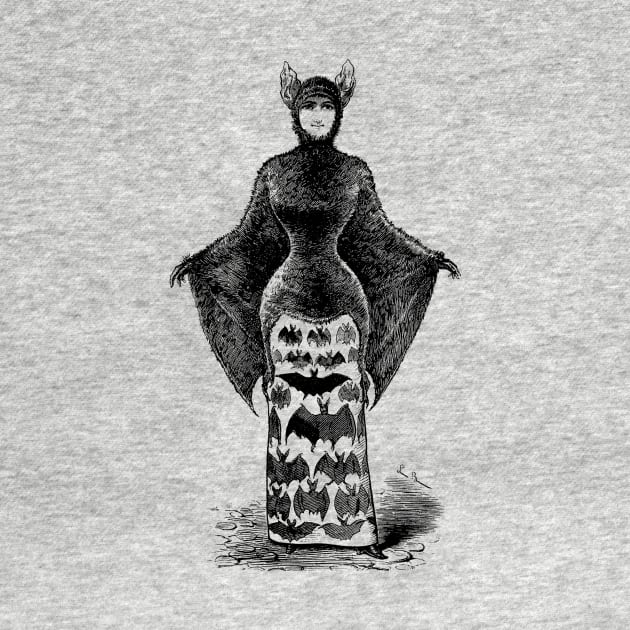 Girl in Victorian Era Bat Costume by Pixelchicken